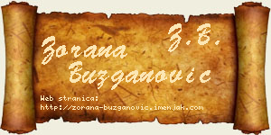 Zorana Buzganović vizit kartica